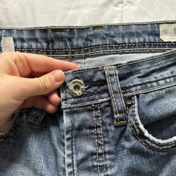 Buffalo David Bitton Bootcut King Jeans Mens 31 X 30 Blue Cotton Button-Fly Blue - Picture 9 of 13